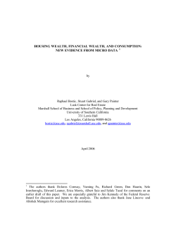 housing wealth, financial wealth, and consumption