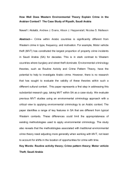 How Well Does Western Environmental Theory Explain Crime in the