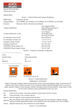 Material Safety Data Sheet Chloroacetyl chloride MSDS# 00956