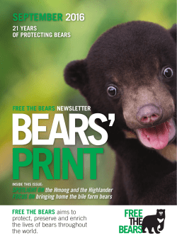 september 2016 - Free the Bears