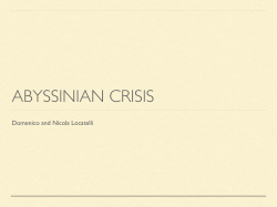 Abyssinian Crisis.key
