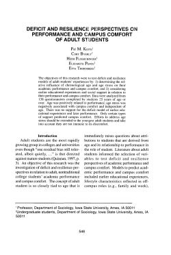 deficit and resilience perspectives on performance and campus