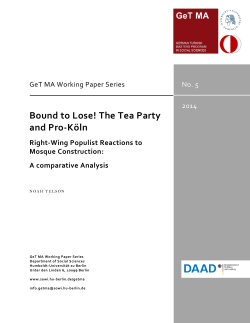 Bound to Lose! The Tea Party and Pro