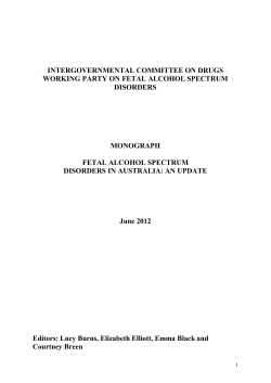 Updated Fetal Alcohol Spectrum Disorders in Australia: An Update