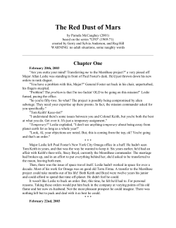 The Red Dust of Mars
