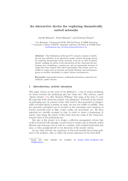 An interactive device for exploring thematically sorted artworks