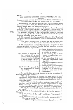 No. 501. THE SUMMER RESORTS (DEVELOPMENT)