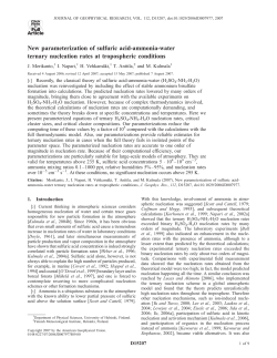 New parameterization of sulfuric acid-ammonia