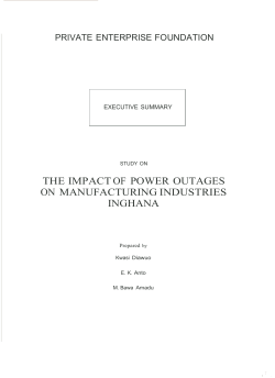 the impact of power outages on manufacturing industries inghana