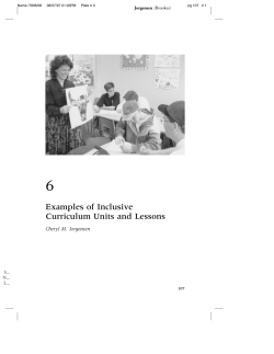 Examples of Inclusive Curriculum Units and Lessons