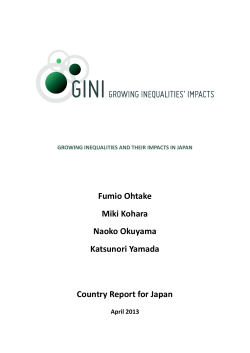 CR-Japan - GINI Growing Inequalities` Impacts