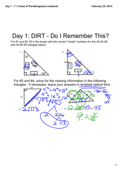 Day 1 - 7.1 Areas of Parallelograms.notebook