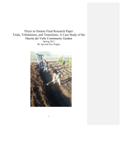 A Case Study of the Huerta del Valle Community