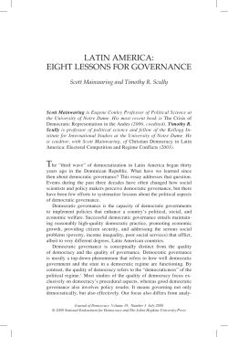 latin america: eight lessons for governance