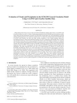 Evaluation of Clouds and Precipitation in the - Qucosa