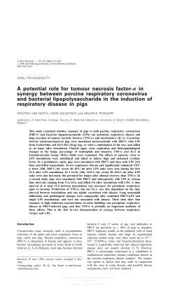 A potential role for tumour necrosis factor