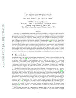 The Algorithmic Origins of Life