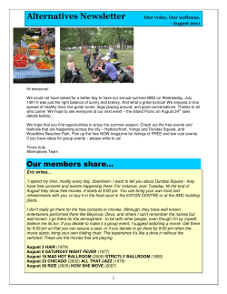 Alternatives Newsletter Our voice. Our wellness.