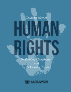 for Resident Coordinators and UN Country Teams
