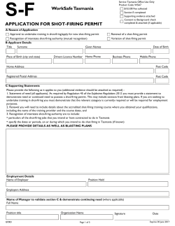 Application for Shot-Firing Permit