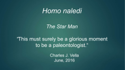 Homo naledi - Charles J. Vella, PHD