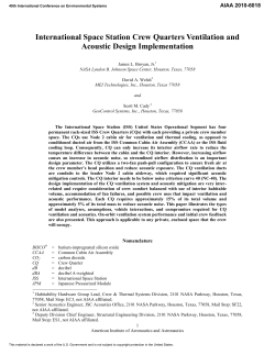 International Space Station Crew Quarters Ventilation and Acoustic