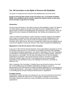 The UN Convention on the Rights of Persons with Disabilities