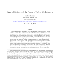 Search Frictions and the Design of Online Marketplaces