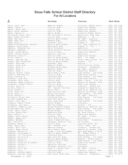 Sioux Falls School District Staff Directory