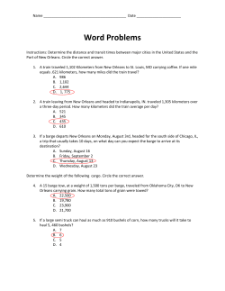 Answer Keys - Port of New Orleans