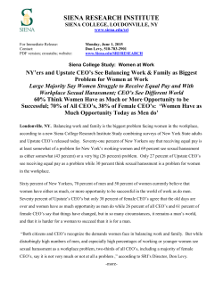 Press Release - Siena College