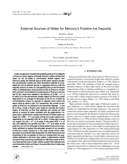External Sources of Water for Mercury`s Putative Ice