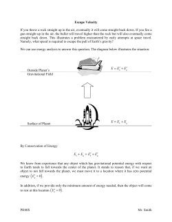 40 Escape Velocity - Mr. Smith`s Website