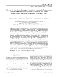 Fluorine-18-fluorodeoxyglucose positron emission tomography for