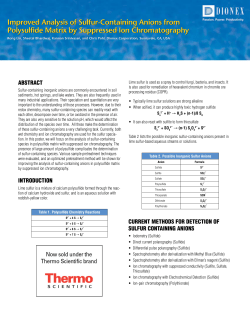 Improved Analysis of Sulfur-Containing Anions from