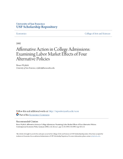 Affirmative Action in College Admissions: Examining Labor Market