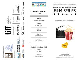 film series - North Vancouver Community Arts Council