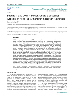 Beyond T and DHT &ndash; Novel Steroid Derivatives Capable of Wild