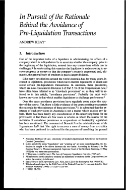 Keay, Andrew --- "In Pursuit of the Rationale Behind the Avoidance