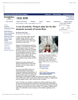 A sea of activity: Project aims for by-the