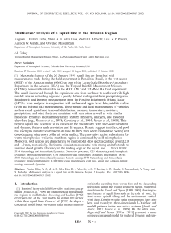 Multisensor analysis of a squall line in the Amazon Region