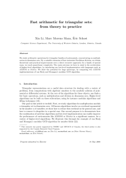 Fast arithmetic for triangular sets: from theory to practice