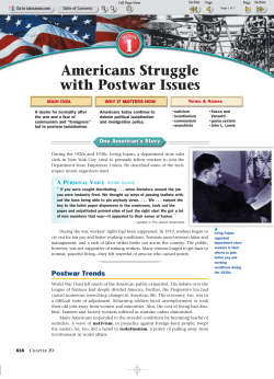 Americans Struggle with Postwar Issues