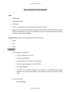 Respiratory Examination Proforma