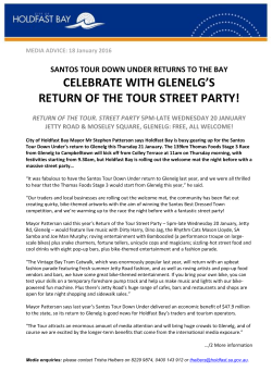 celebrate with glenelg`s return of the tour street party!