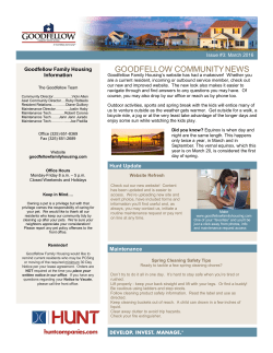 March 2016 - Goodfellow Family Housing