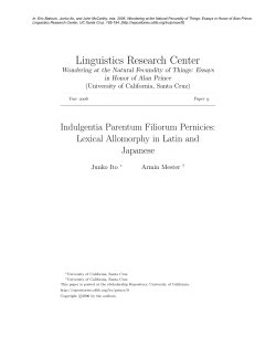 Lexical Allomorphy in Latin and Japanese