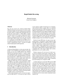 Rapid Radio Reversing