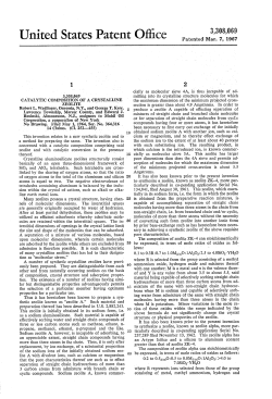 Catalytic composition of a crystalline zeolite
