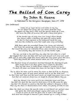 The Ballad of Con Carey